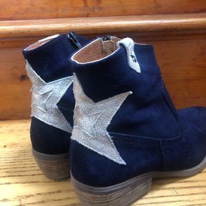 Navy Blue Ankle Boots with metallic star from Eric Michael - size 41 / 10